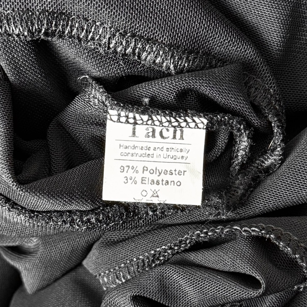 NWT TACH Handmade Sheer‎ Tulle V-Neck Short Sleeve Tiered Ruffle Hem Maxi Gown S - Picture 10 of 12